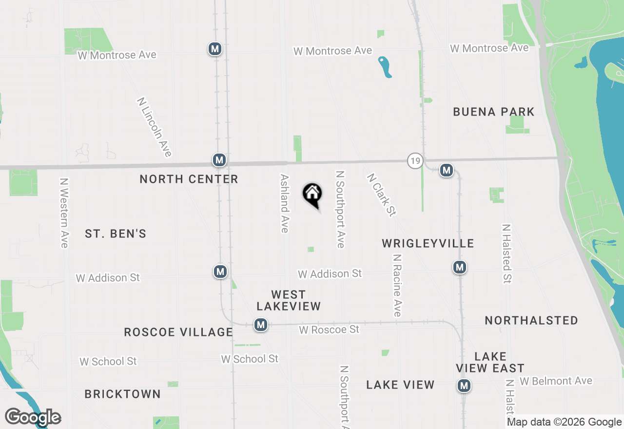 Map of 1464 W Grace Street #2F, Chicago, IL 60613