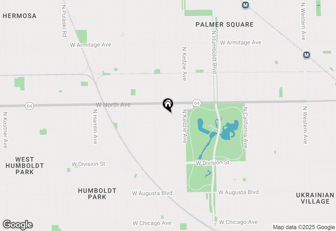 Map of 1510 N Spaulding Avenue #1, Chicago, IL 60651