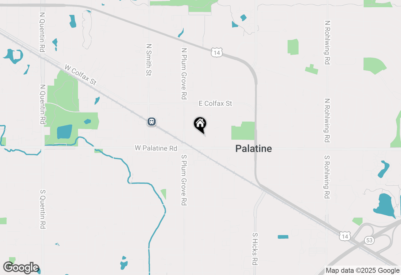 Map of 60 E Slade Street, Palatine, IL 60067
