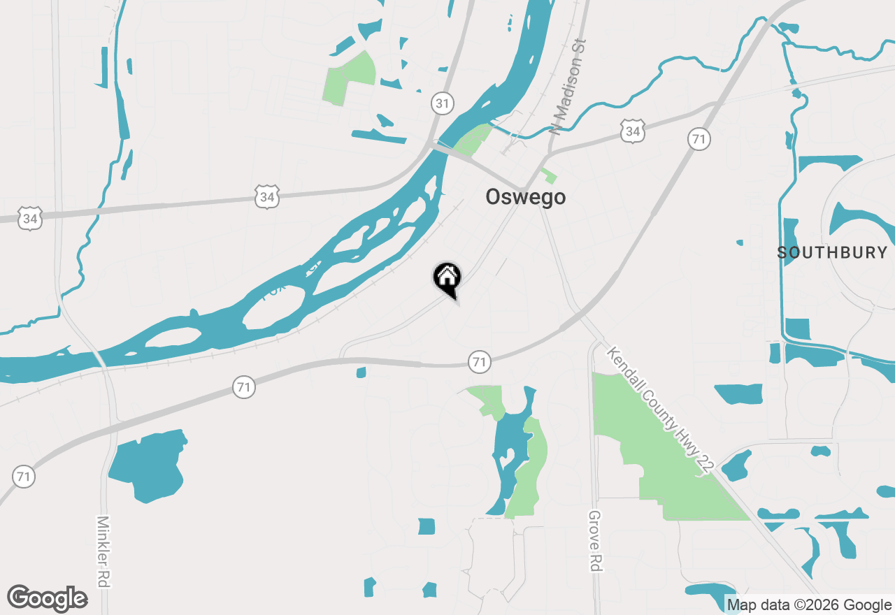 Map of 371 S Madison Street, Oswego, IL 60543