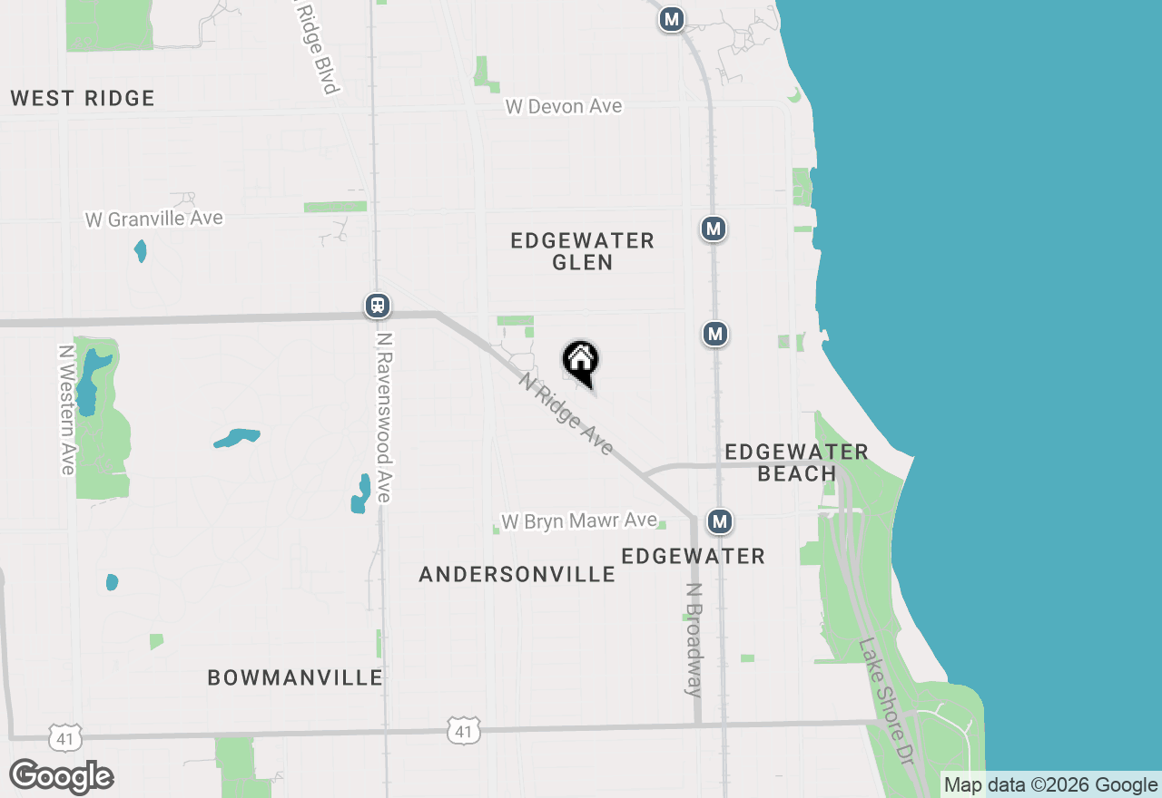 Map of 5838 N Glenwood Avenue #2S, Chicago, IL 60660