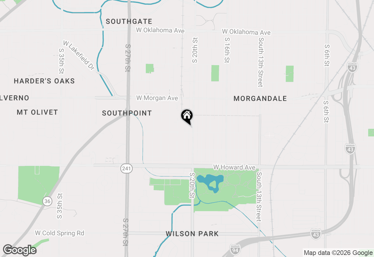 Map of 3660 S 20th Pl, Milwaukee, WI 53221