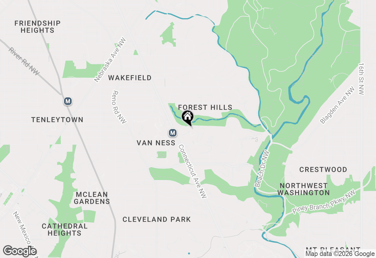 Map of 3001 Veazey Terrace Nw #1320, Washington, DC 20008