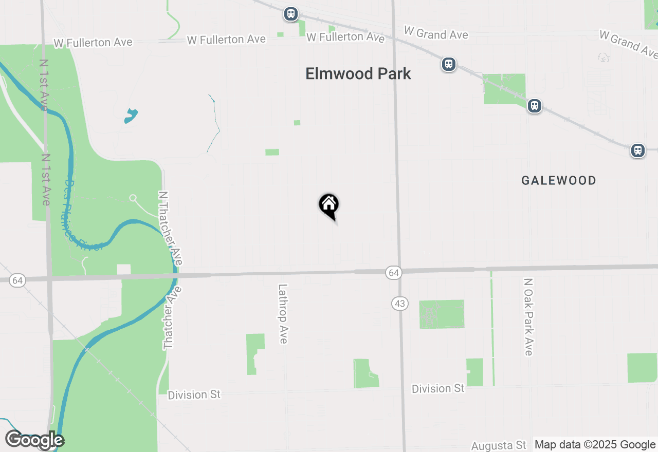 Map of 1727 N 74th Court, Elmwood Park, IL 60707