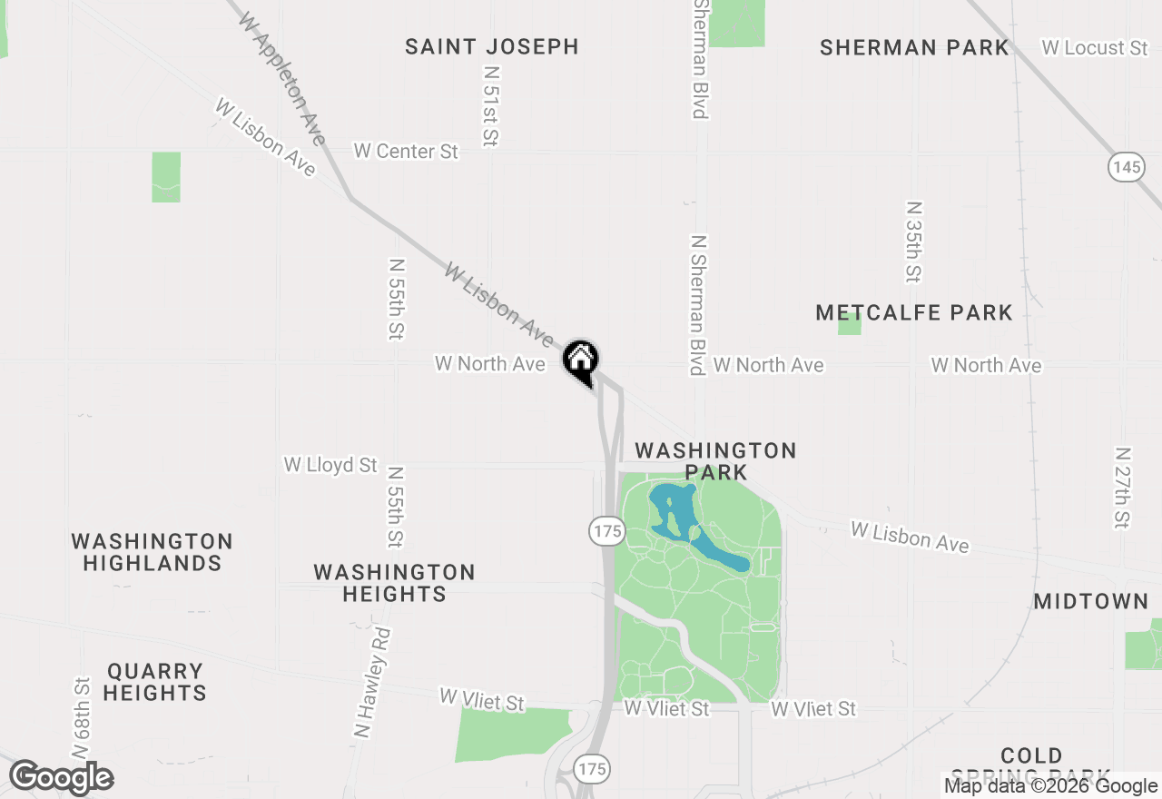 Map of 4722 W Garfield Ave, Milwaukee, WI 53208