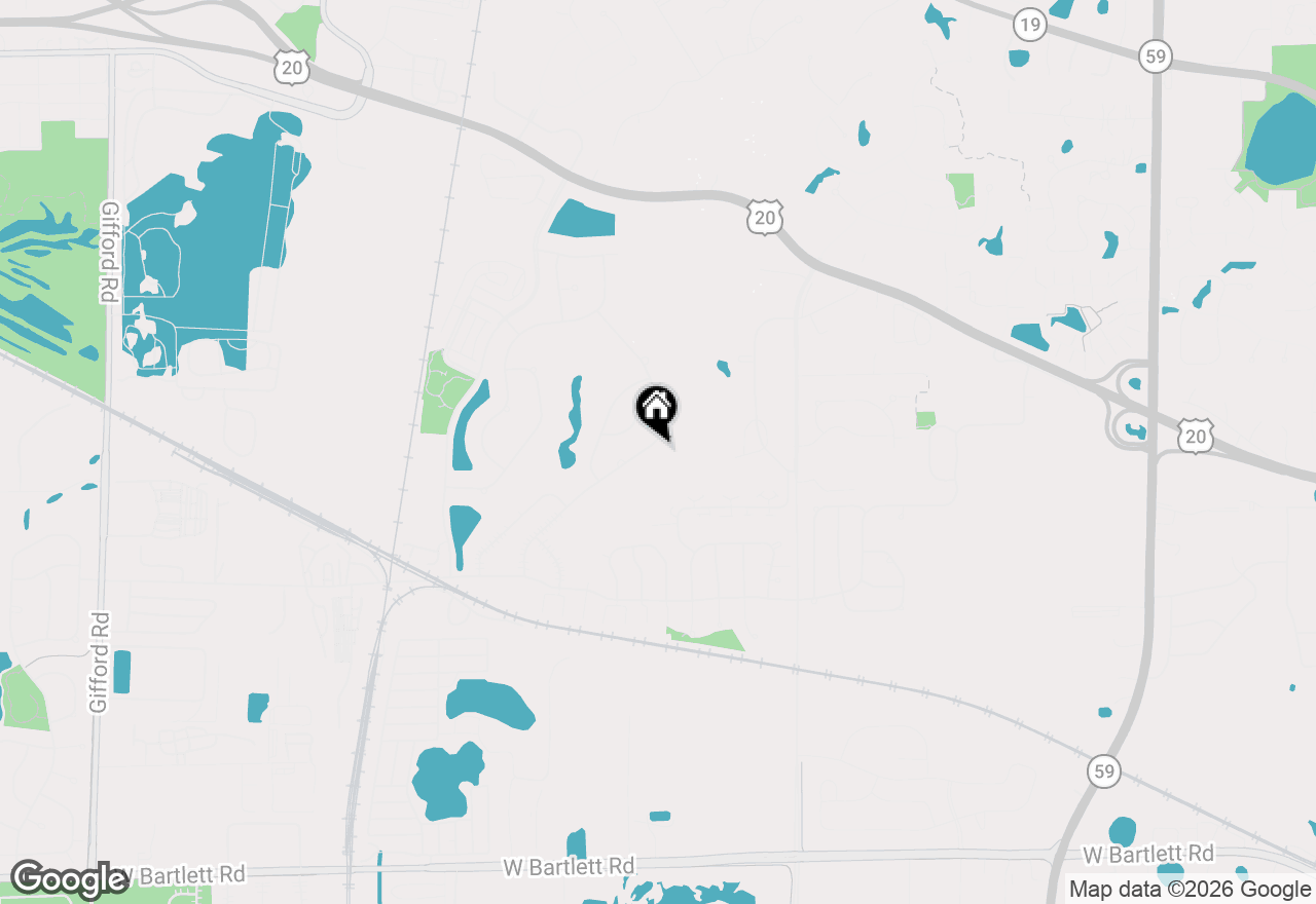 Map of 613 Rose Lane, Bartlett, IL 60103