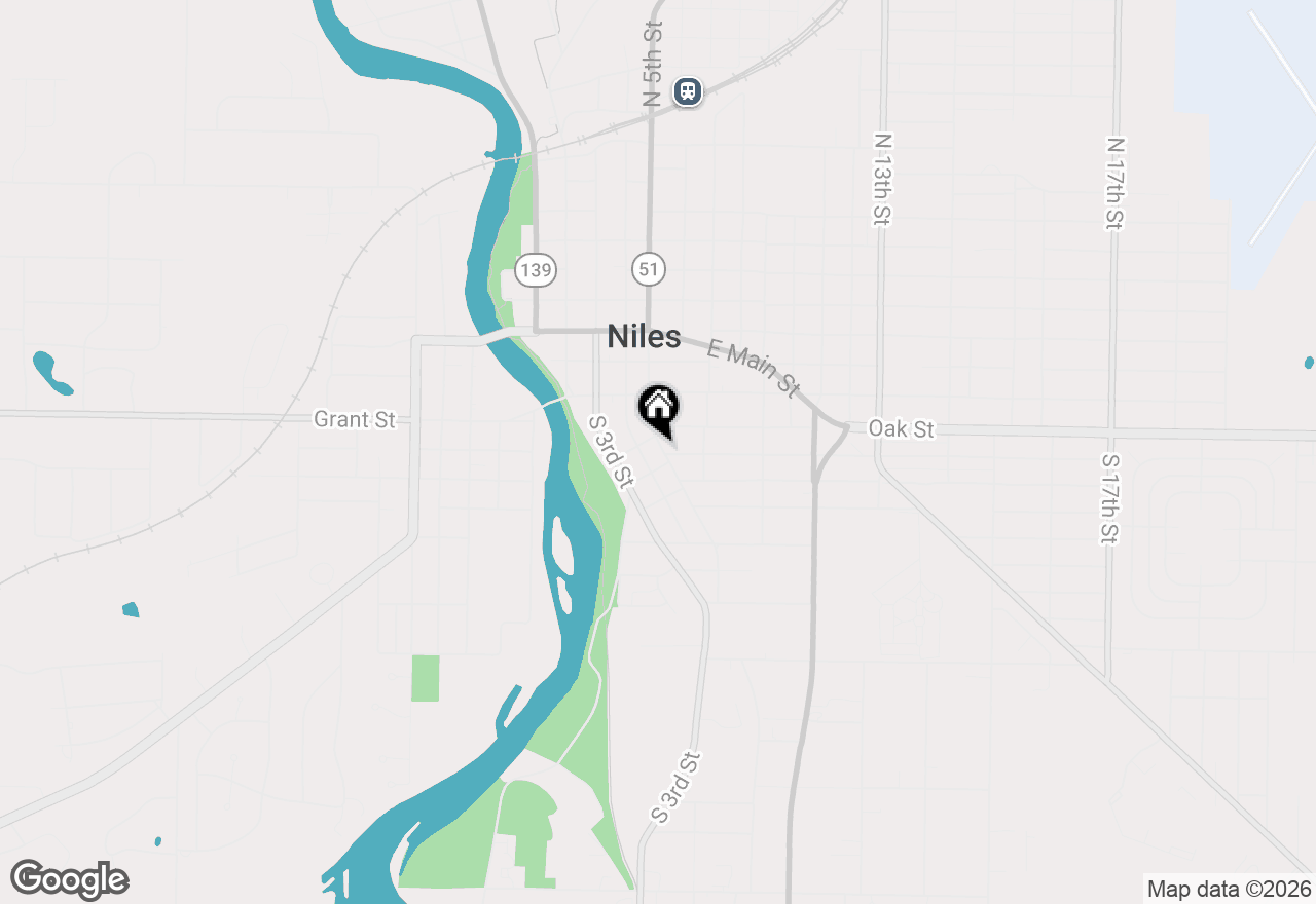 Map of 122 S 5th Street, Niles, MI 49120