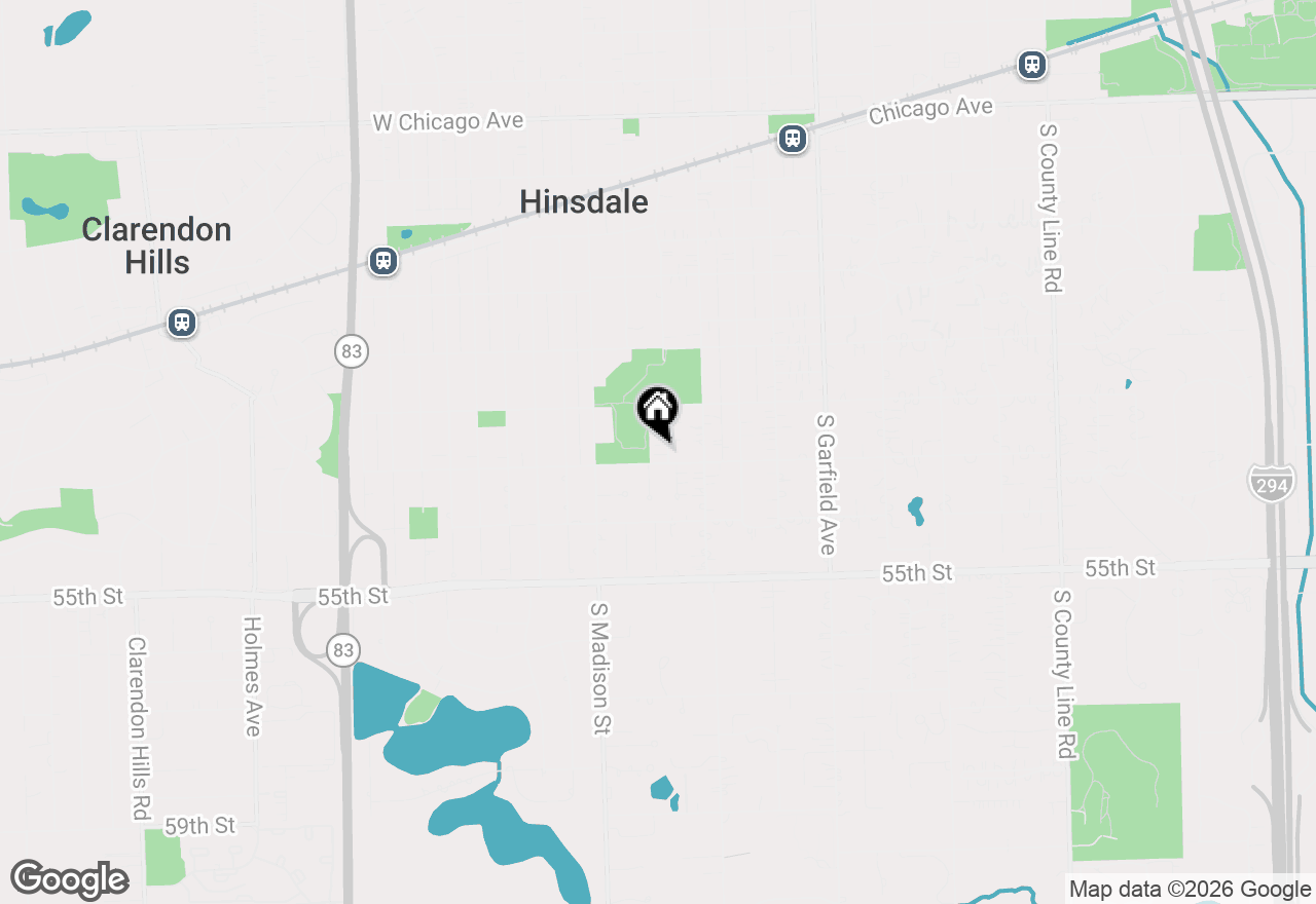 Map of 742 S Vine Street, Hinsdale, IL 60521