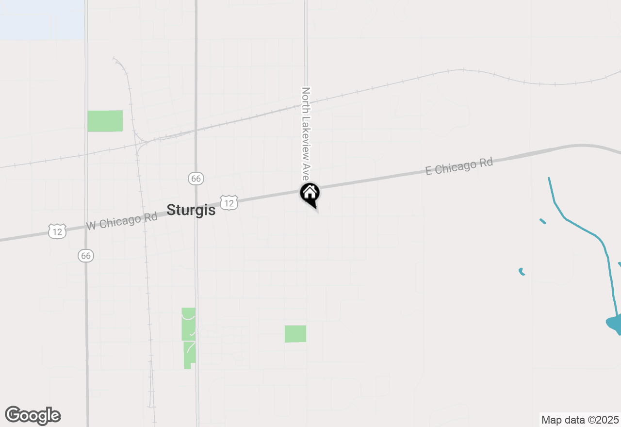 Map of 116 S Lakeview Street, Sturgis, MI 49091