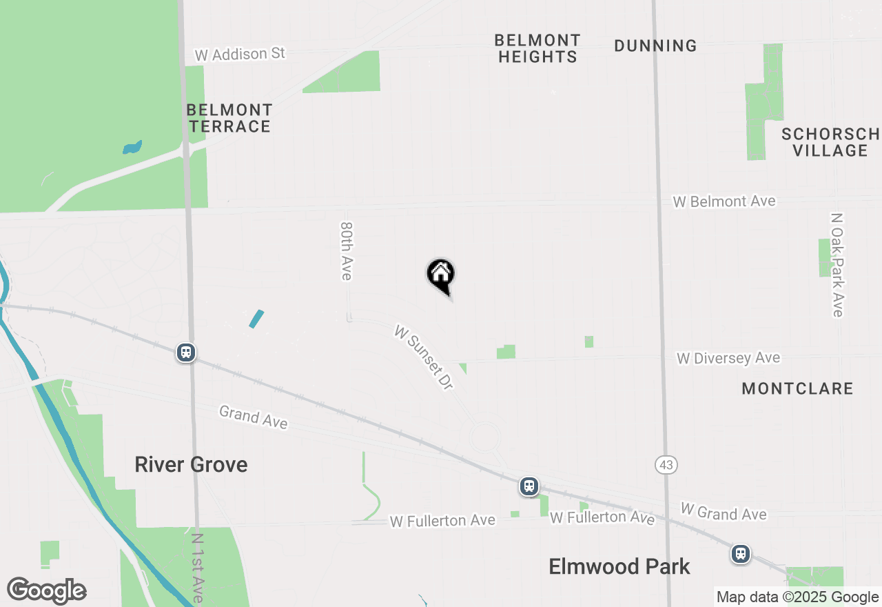 Map of 2922 N 77th Court, Elmwood Park, IL 60707