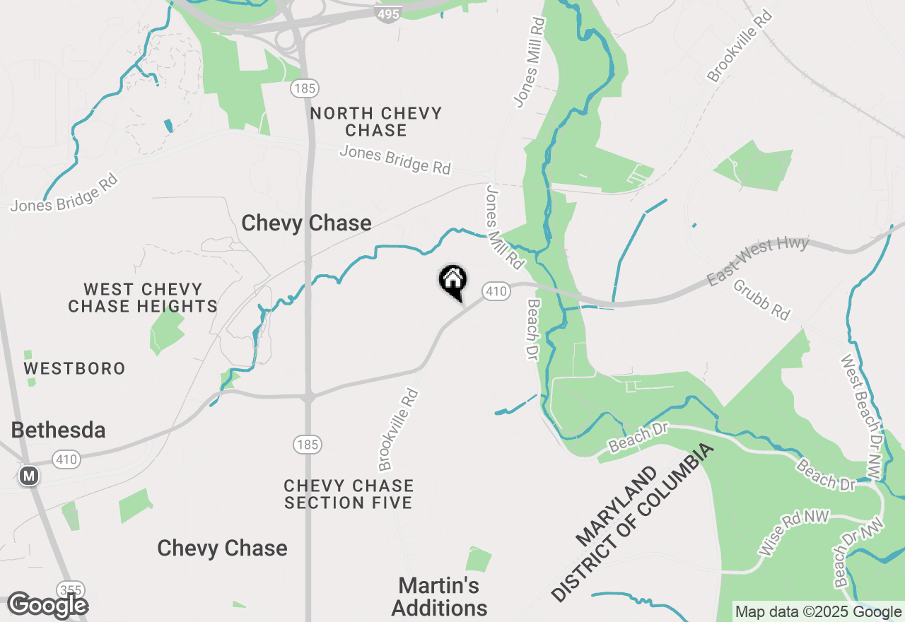 Map of 8005 Glengalen Lane, Chevy Chase, MD 20815