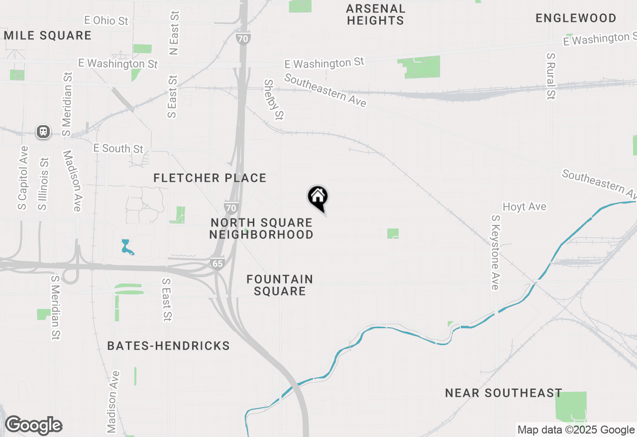 Map of 1321 Hoyt Avenue, Indianapolis, IN 46203