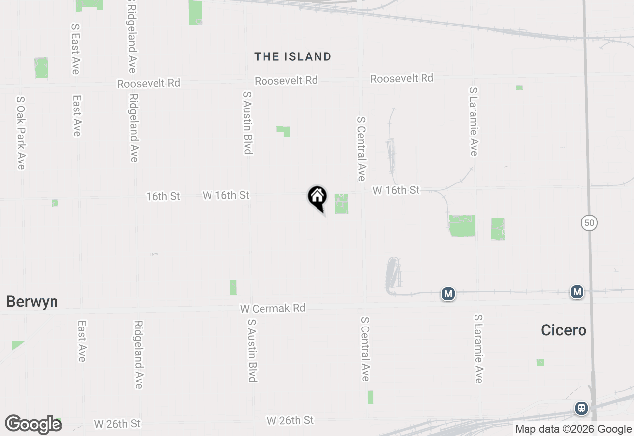 Map of 1644 S 57th Court, Cicero, IL 60804