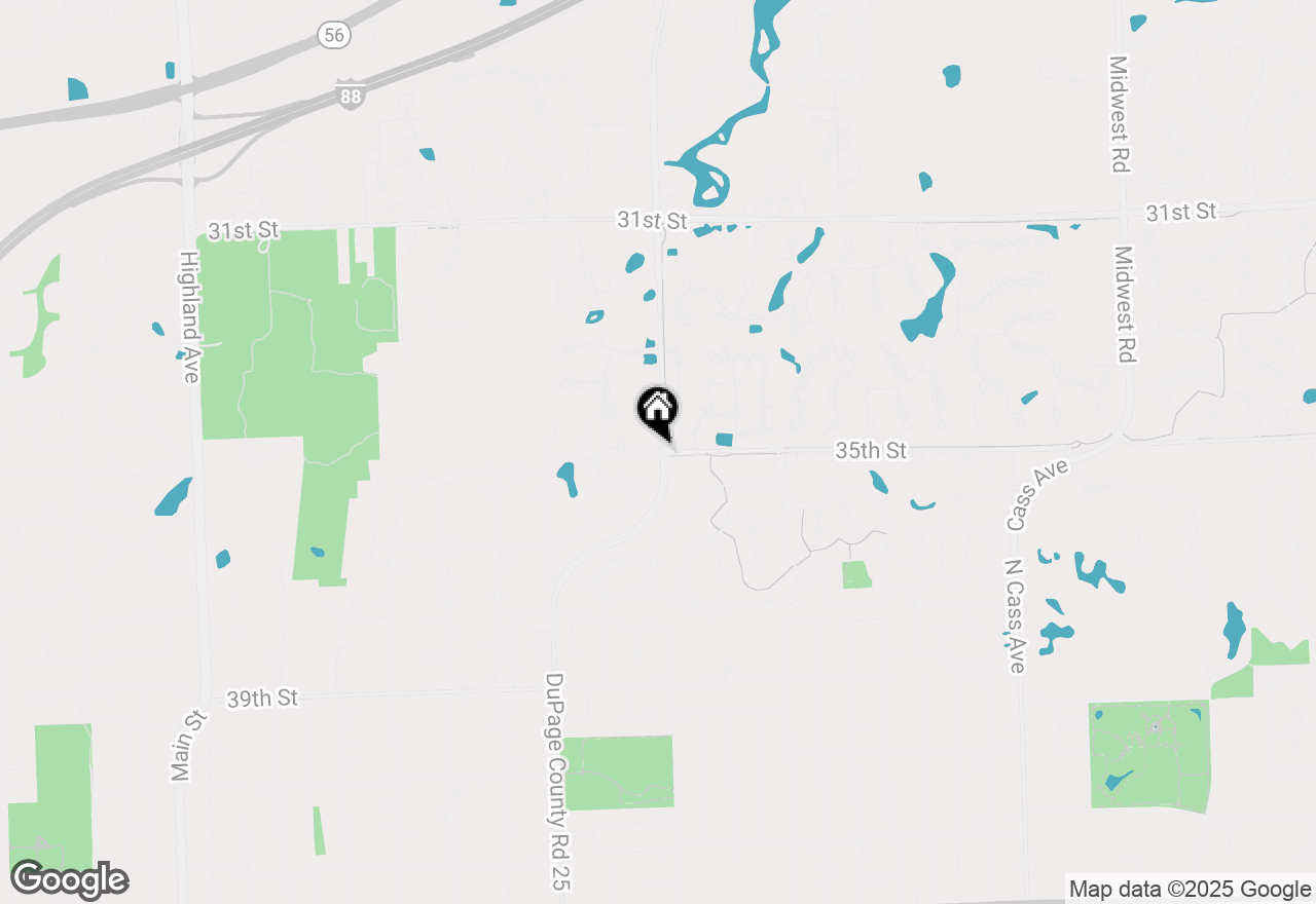 Map of 3010 35th Street, Oak Brook, IL 60523