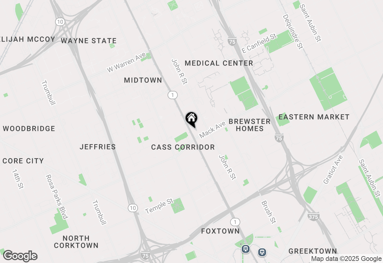 Map of 3670 Woodward Avenue #205, Detroit, MI 48201