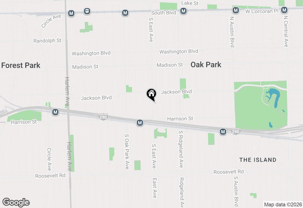 Map of 743 S East Avenue, Oak Park, IL 60304