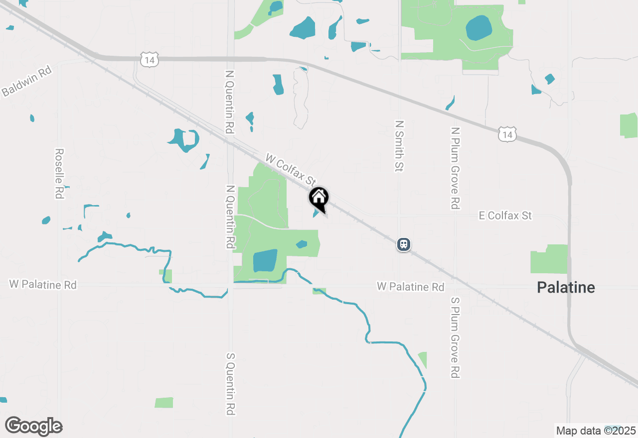 Map of 470 W Mahogany Court #202, Palatine, IL 60067