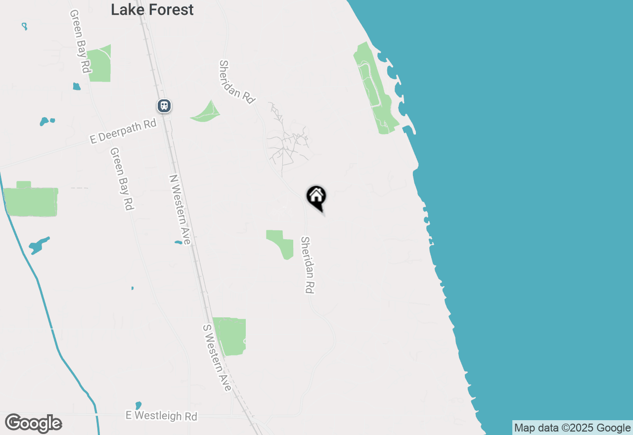 Map of 301 N Sheridan Road, Lake Forest, IL 60045