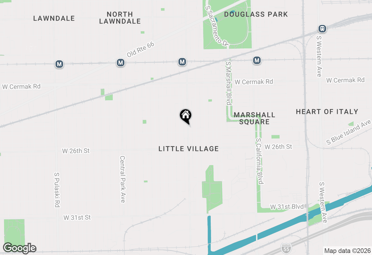 Map of 2442 S Kedzie Avenue #1F, Chicago, IL 60623