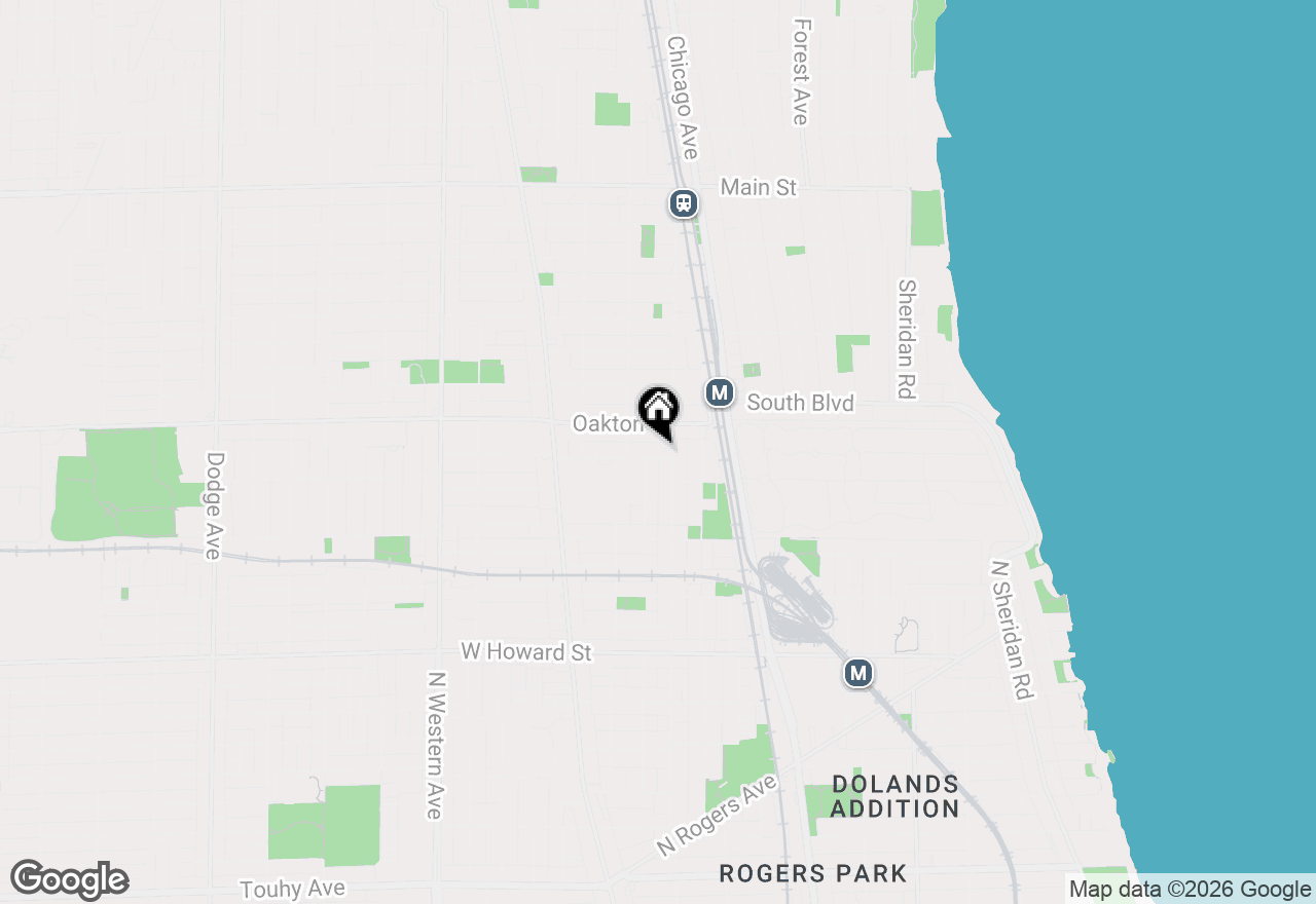 Map of 711 Austin Street #303, Evanston, IL 60202