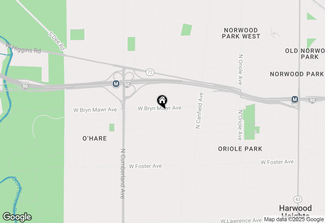 Map of 8139 W Bryn Mawr Avenue, Norwood Park, IL 60631