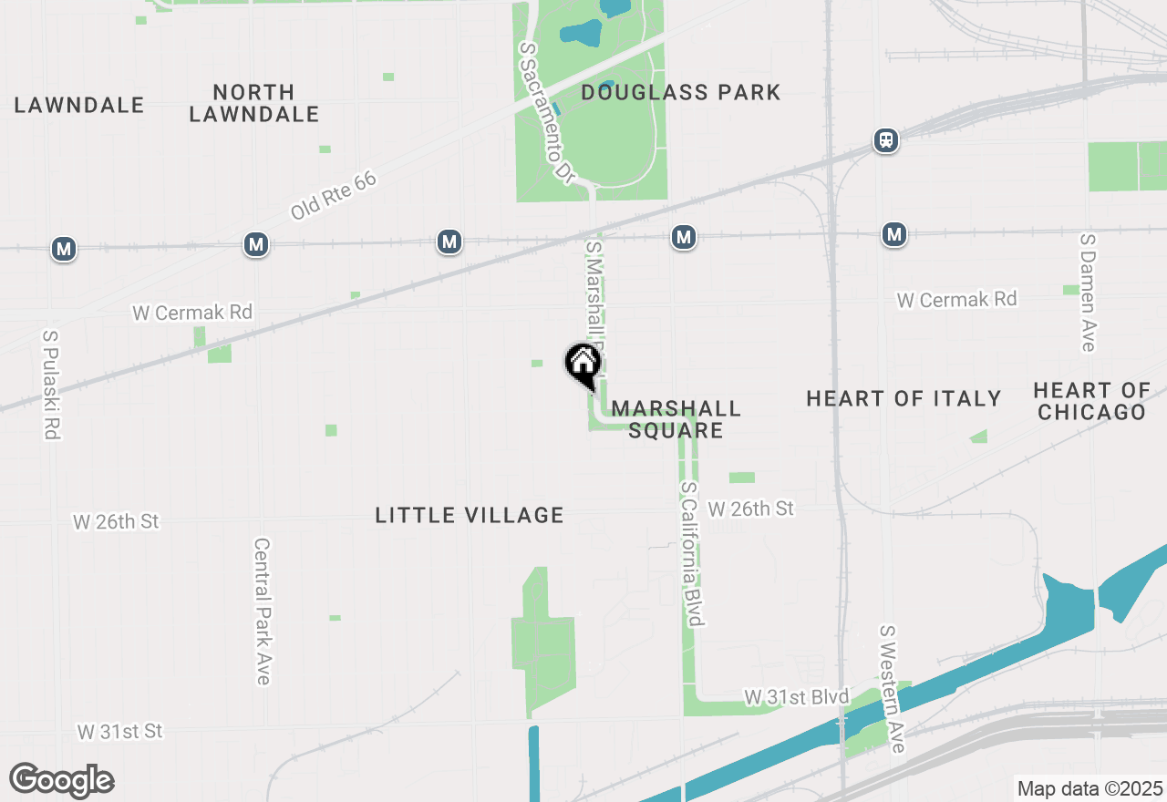 Map of 2352 S Marshall Boulevard, Chicago, IL 60623
