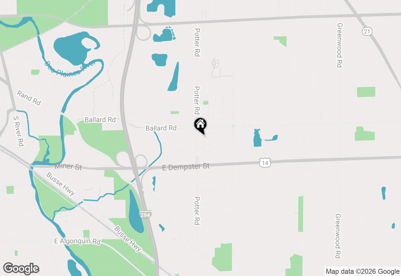 Map of 9395 Landings Lane #405, Des Plaines, IL 60016