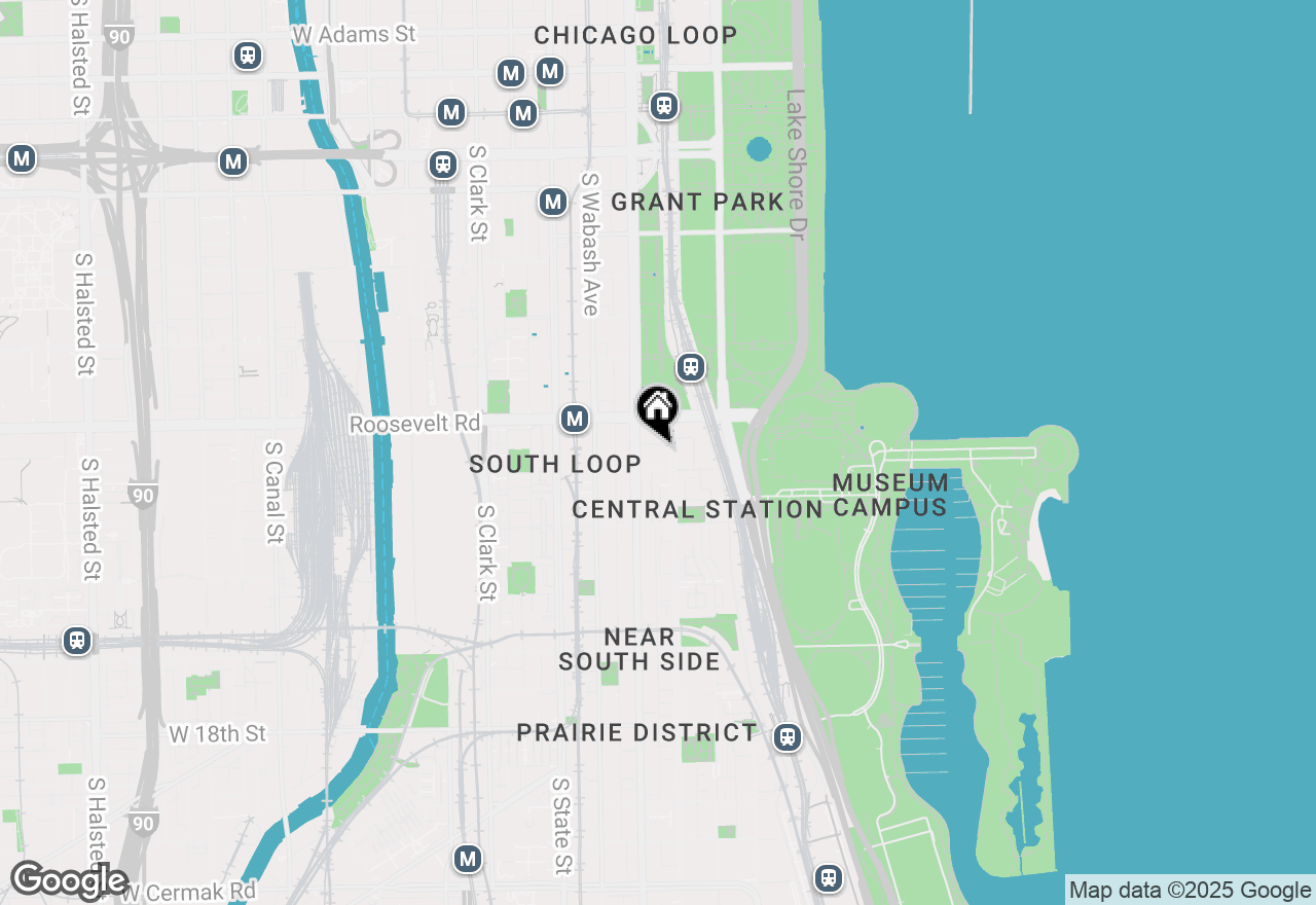 Map of 1250 S Indiana Avenue #1011, Chicago, IL 60605