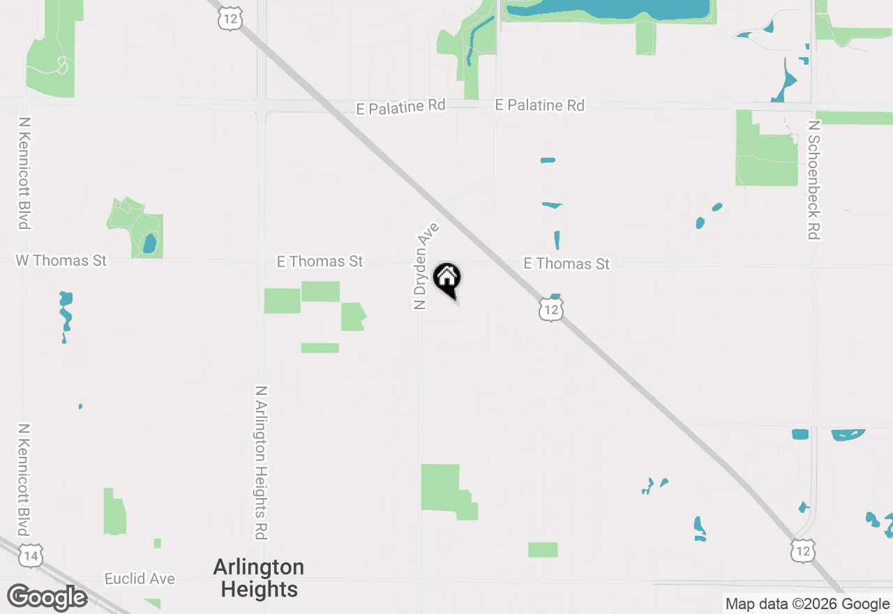 Map of 1027 E Marion Street, Arlington Heights, IL 60004