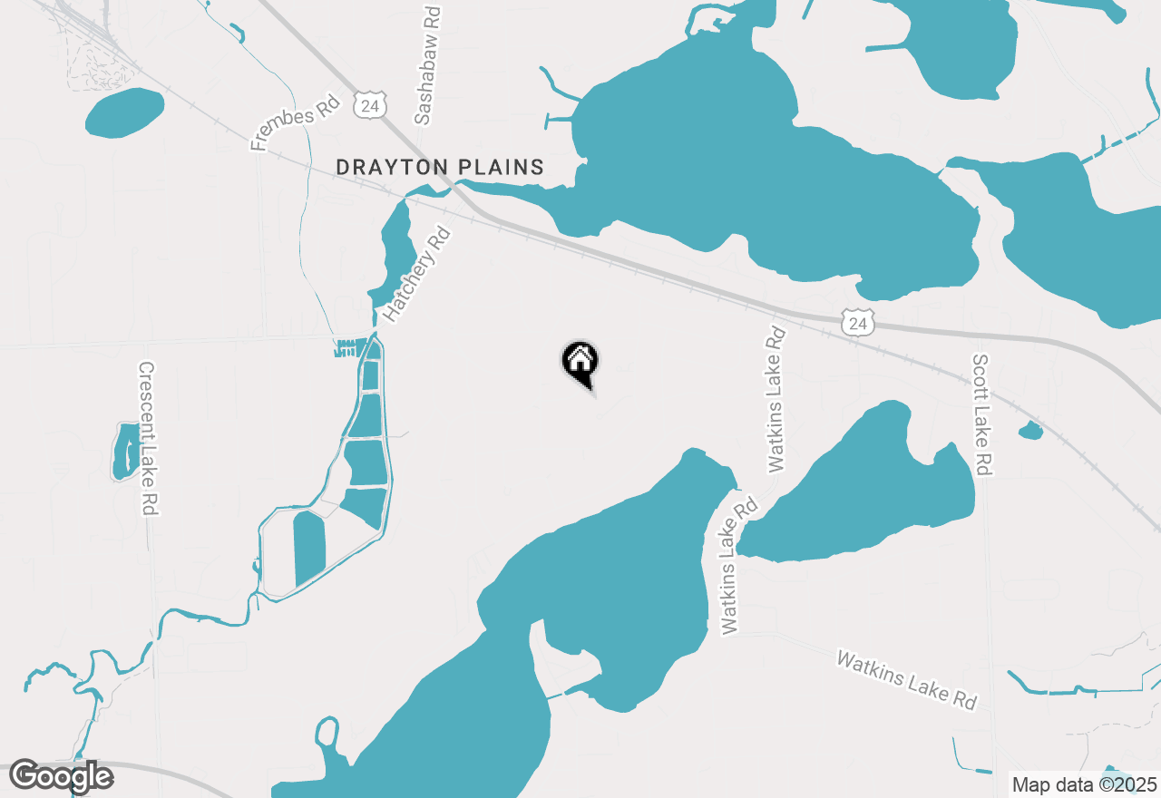 Map of 2358 Highfield Road, Waterford, MI 48329