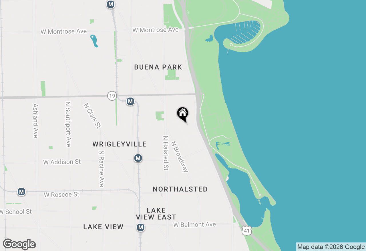 Map of 3747 N Pine Grove Avenue #1, Chicago, IL 60613