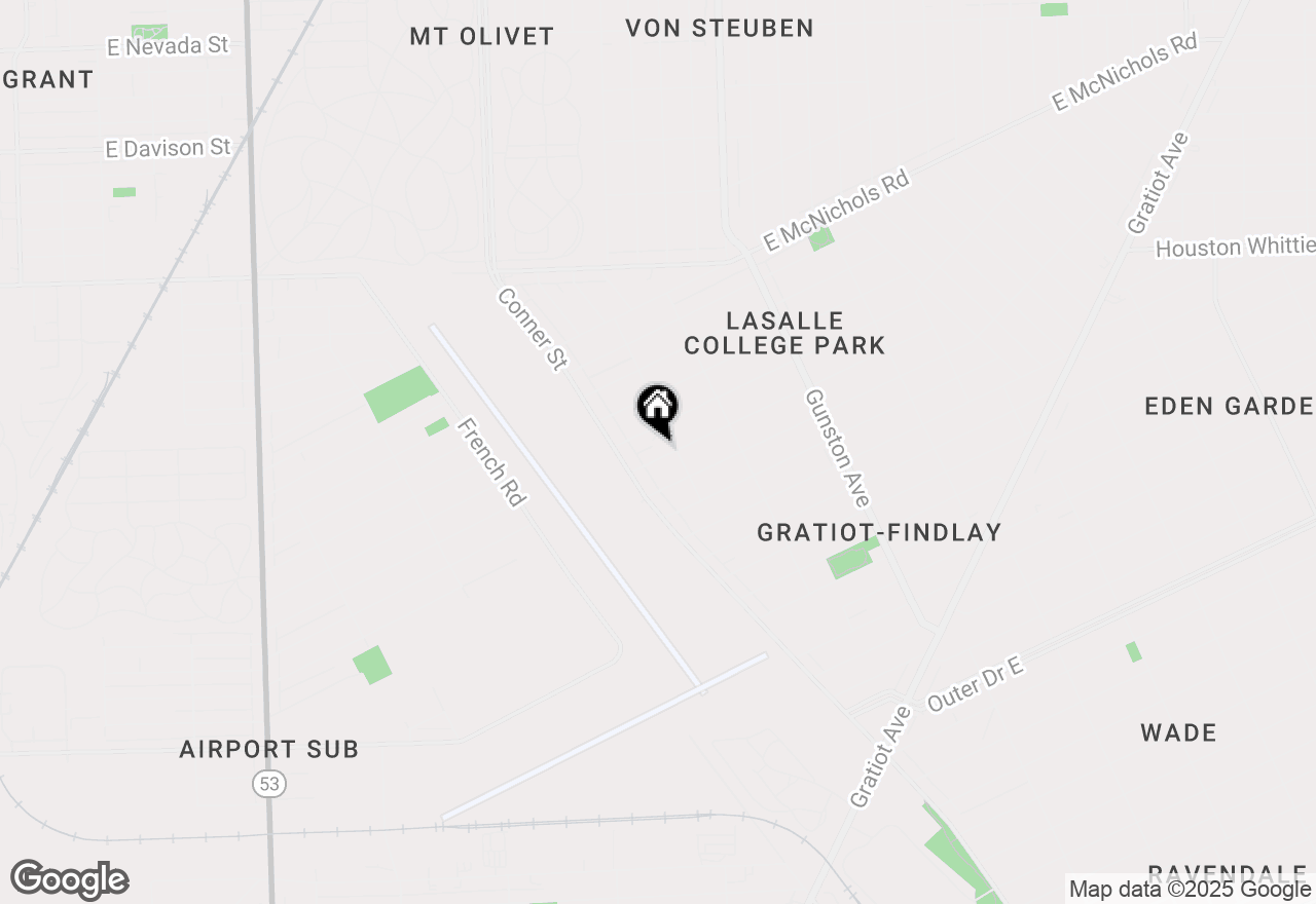 Map of 11069 College, Detroit, MI 48205