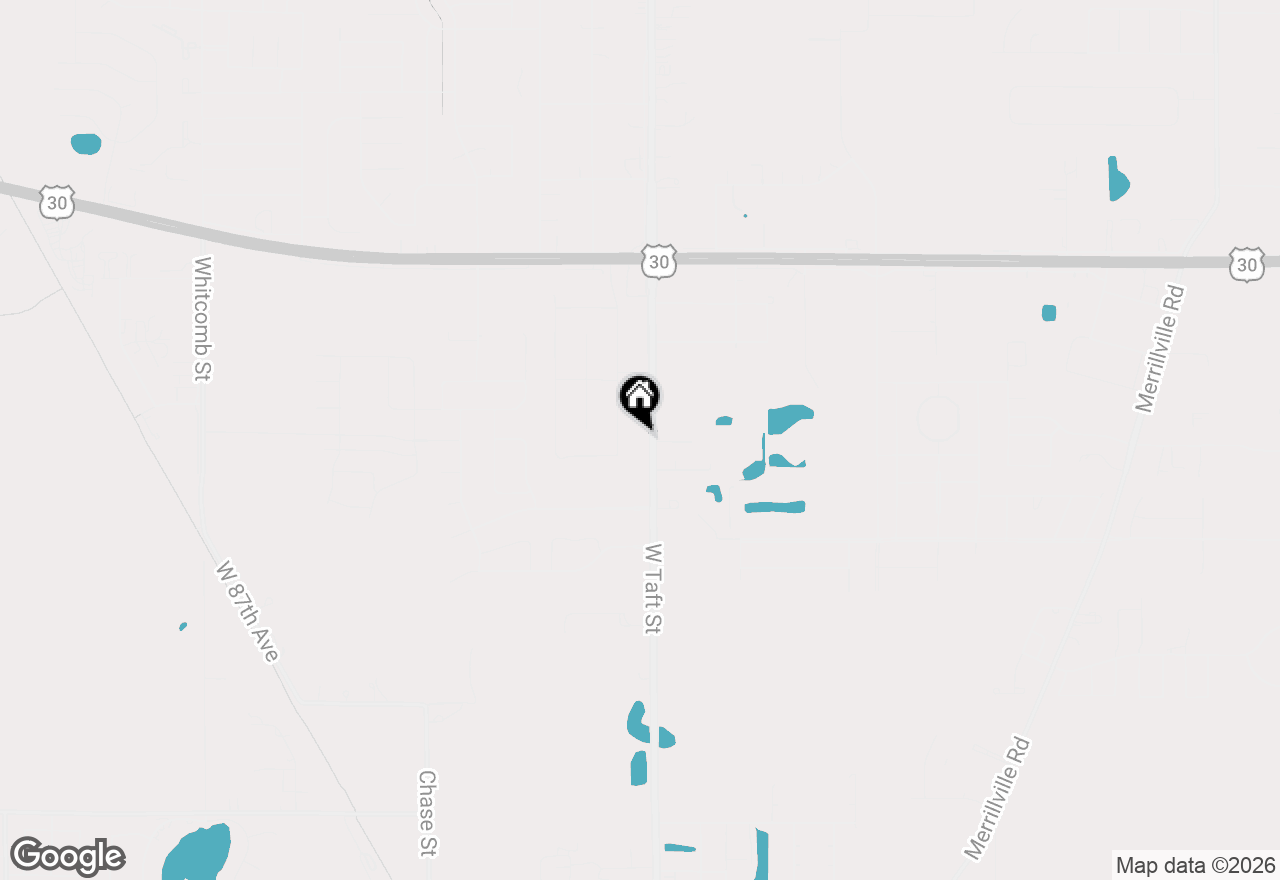 Map of 8412 W Taft Street, Merrillville, IN 46410