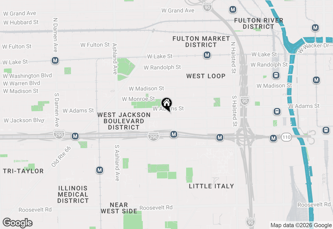 Map of 1236 W Cottage Place #1236, Chicago, IL 60607