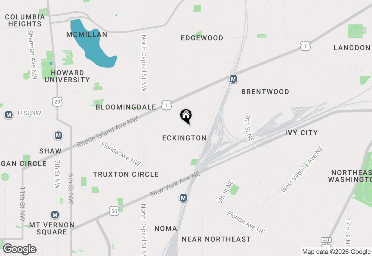 Map of 215 T Street Ne, Washington, DC 20002
