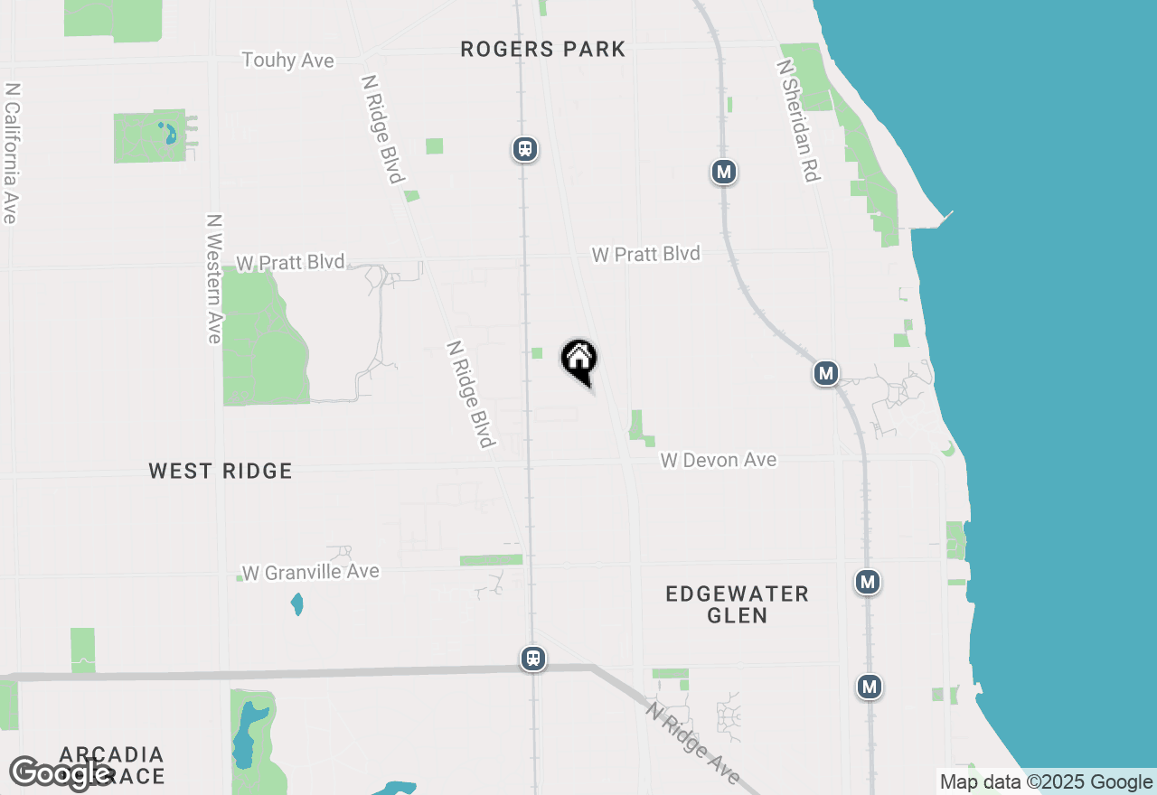 Map of 1721 W Arthur Avenue, Chicago, IL 60626