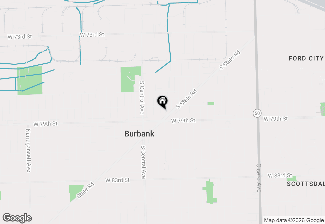 Map of 7828 Lotus Avenue, Burbank, IL 60459