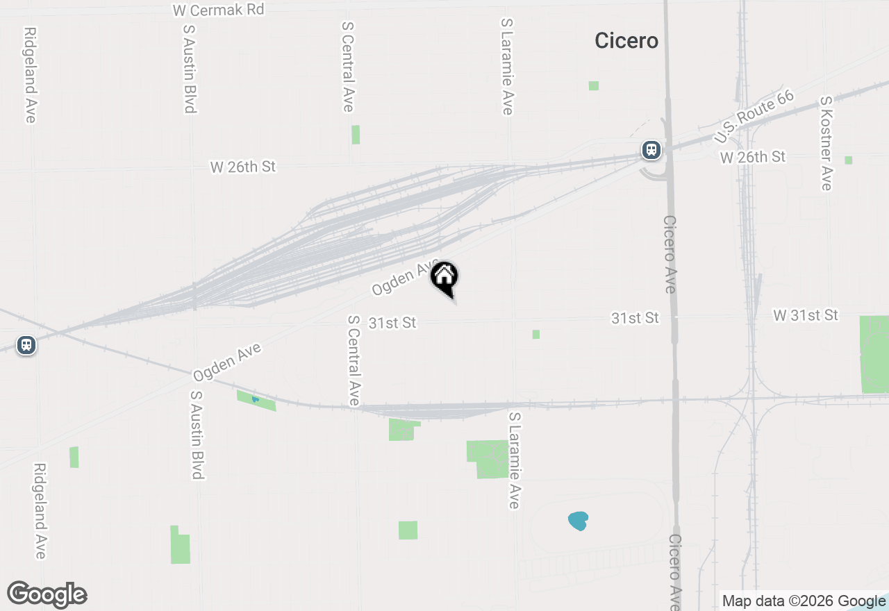 Map of 5329 W 30th Place, Cicero, IL 60804
