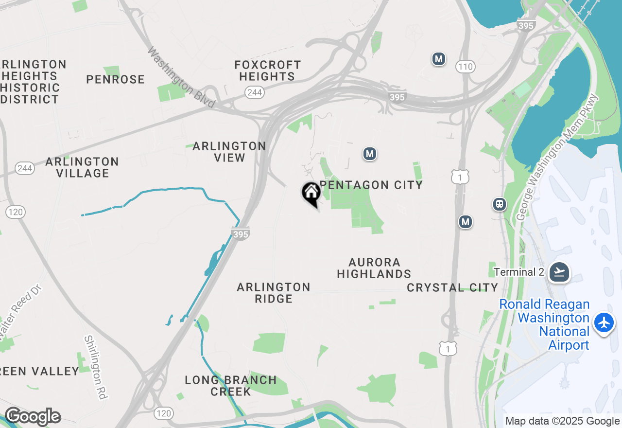 Map of 1037 16th Street S, Arlington, VA 22202