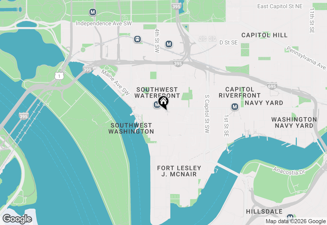 Map of 300 M Street Sw #N210, Washington, DC 20024