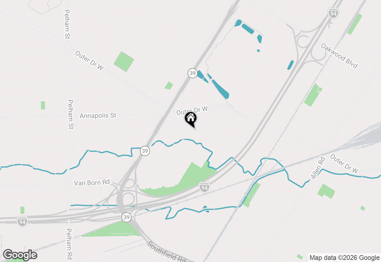 Map of 17128 Cicotte Avenue, Allen Park, MI 48101