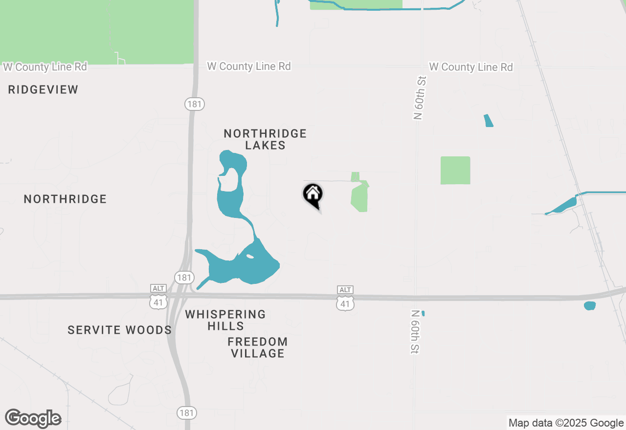 Map of 9117 N Park Plaza Ct, Brown Deer, WI 53223