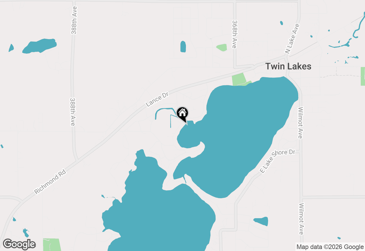 Map of 812 Rosebud Ave, Twin Lakes, WI 53181