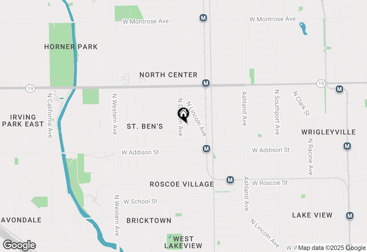 Map of 1946 W Bradley Place #1E, Chicago, IL 60613