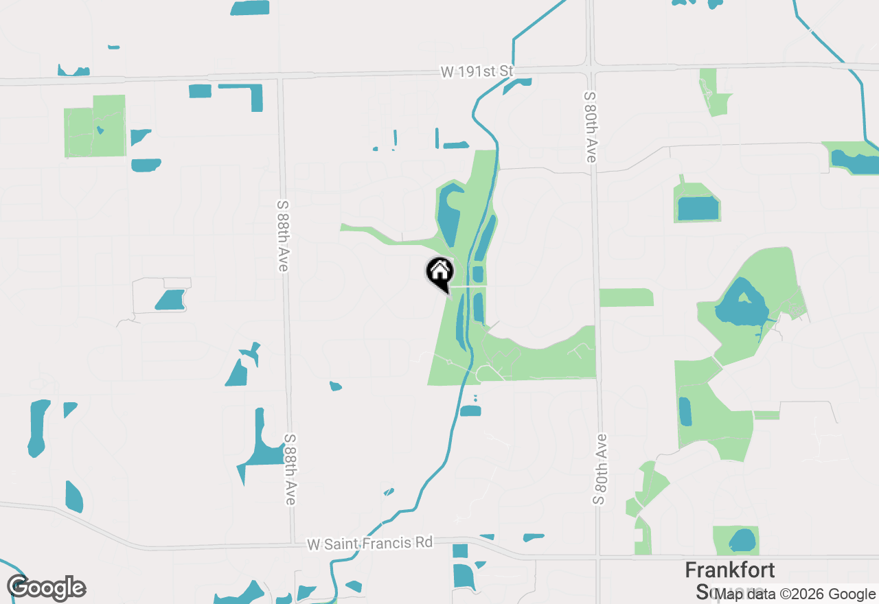 Map of 8407 Brookside Glen Drive, Tinley Park, IL 60487