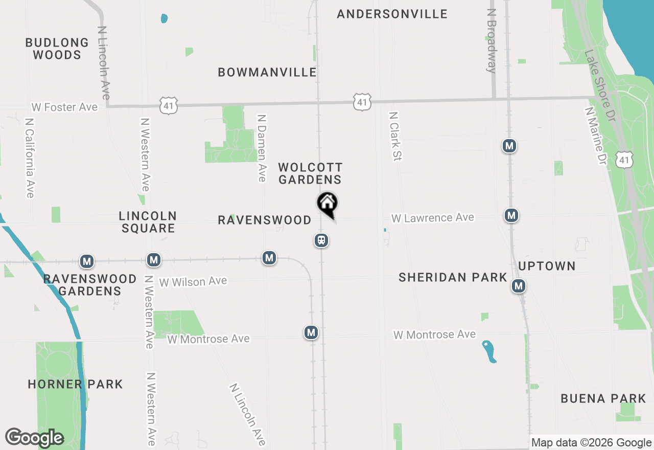 Map of 4745 N Ravenswood Avenue #408, Chicago, IL 60640