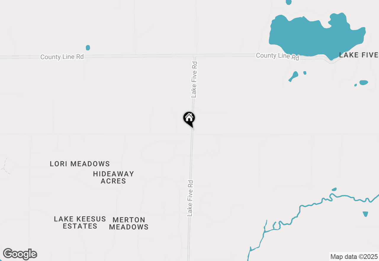 Map of W275N9225 Lake Five Rd, Hartland, WI 53029