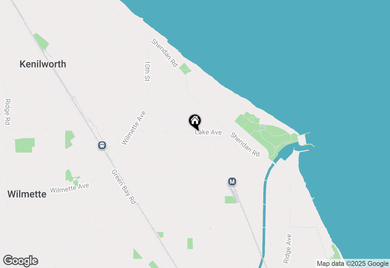 Map of 611 Lake Avenue, Wilmette, IL 60091
