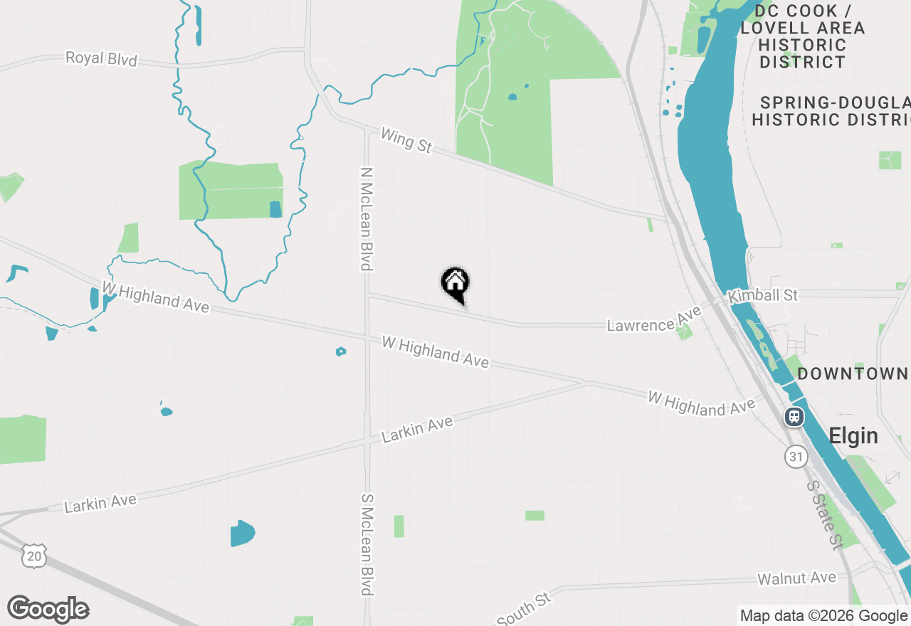 Map of 1103 Lawrence Avenue, Elgin, IL 60123