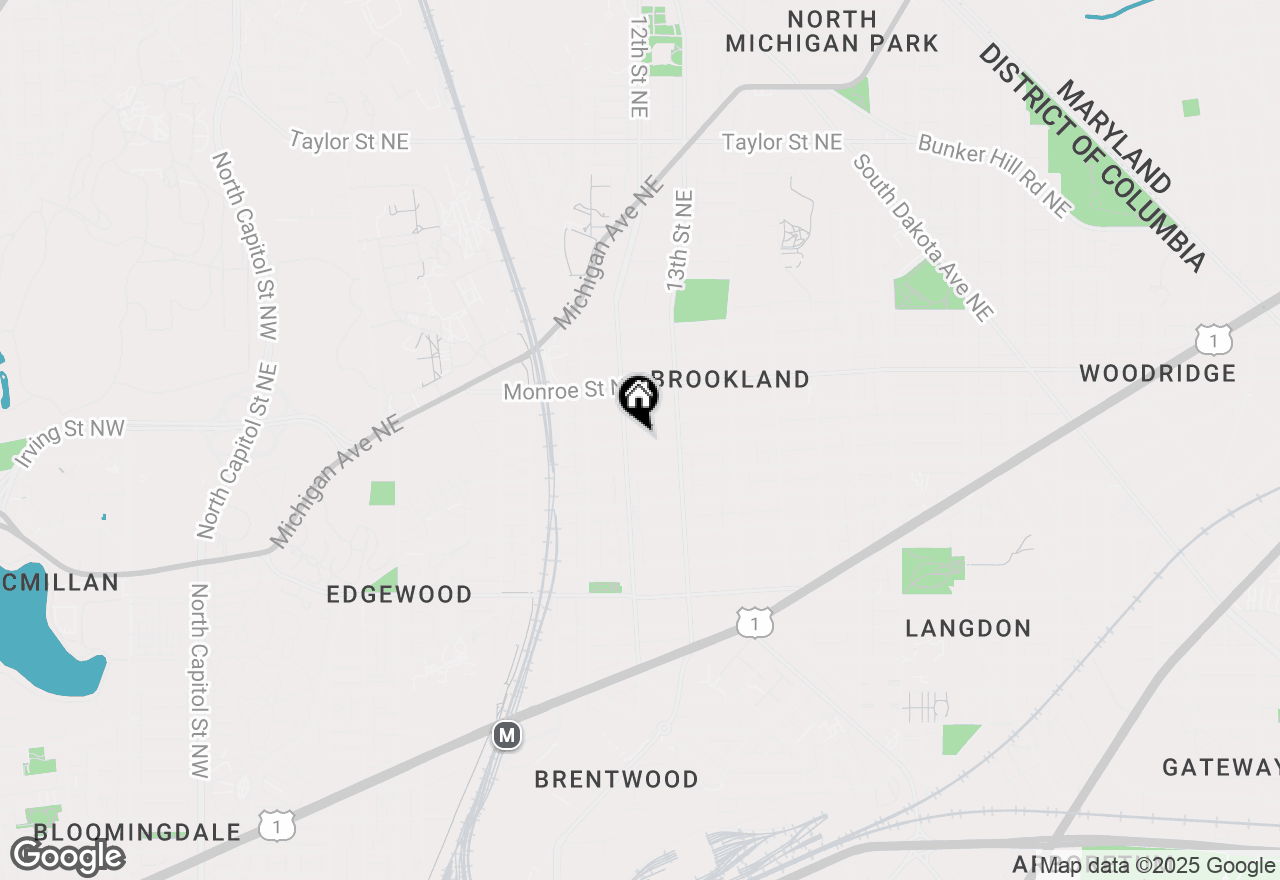 Map of 1210 Kearny Street Ne, Washington, DC 20017